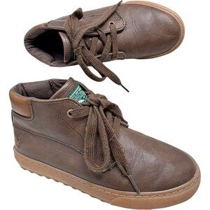 Polo Ralph Lauren Wyse Brown Faux Leather High Top Sneakers